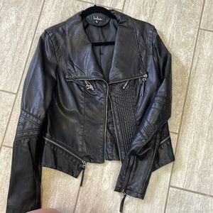 Lulus - Up on a Tuesday Black Vegan Leather Jacket. Xl